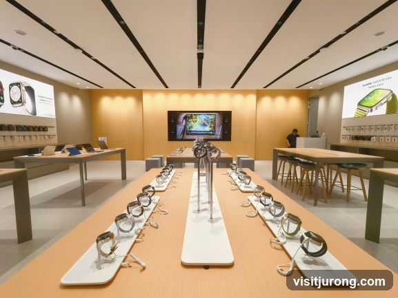 Modern electronics store interior