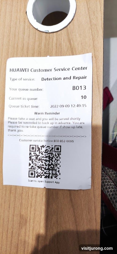HUAWEI Customer Service Center Ticket