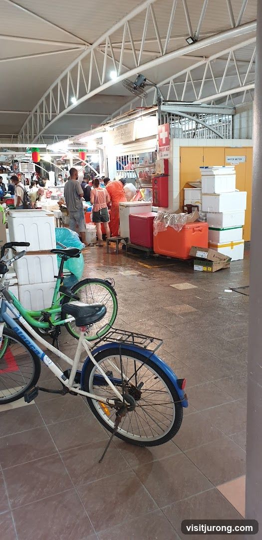 Marketplace Scene with Bicycles