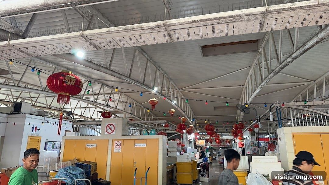 Market Interior with Lanterns