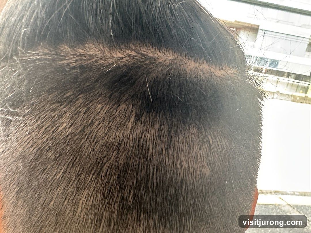 Close-up of a person's hair