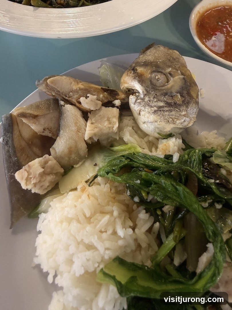Fish Head with Rice and Vegetables