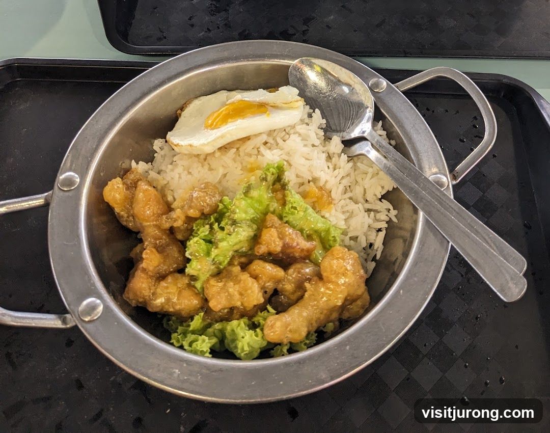 Fried Chicken Rice with Egg