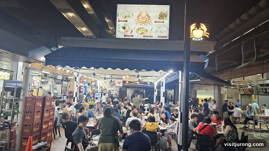 Busy Seafood Restaurant at Night