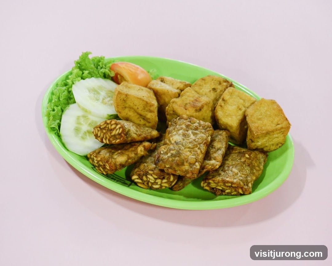 Fried Tempeh and Tofu Platter