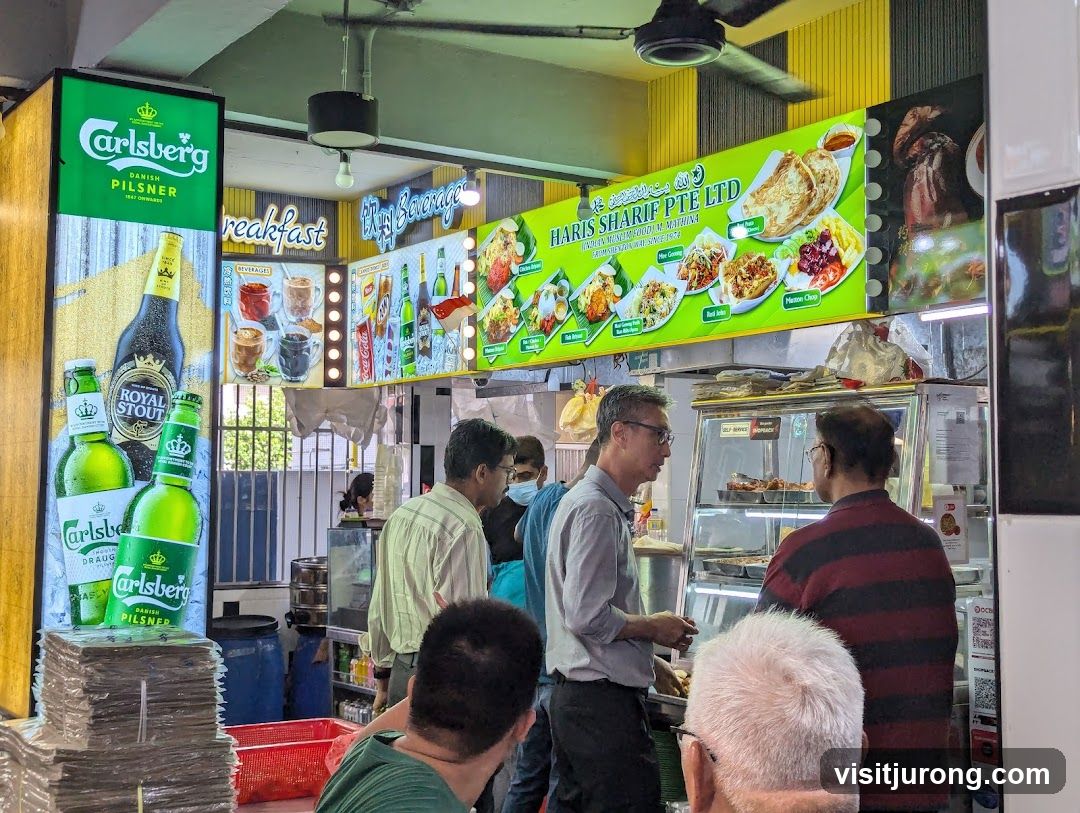 Food Stall with Menu and Beer Advertisement