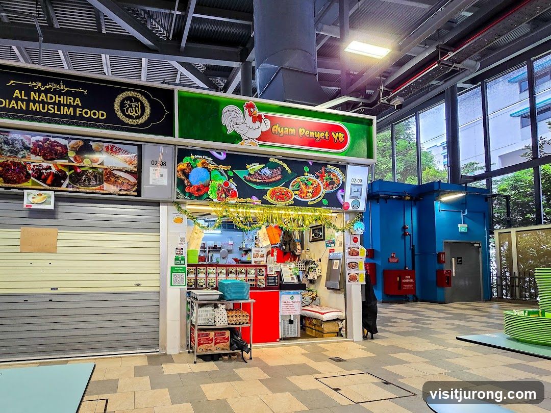 Food stalls in a hawker center