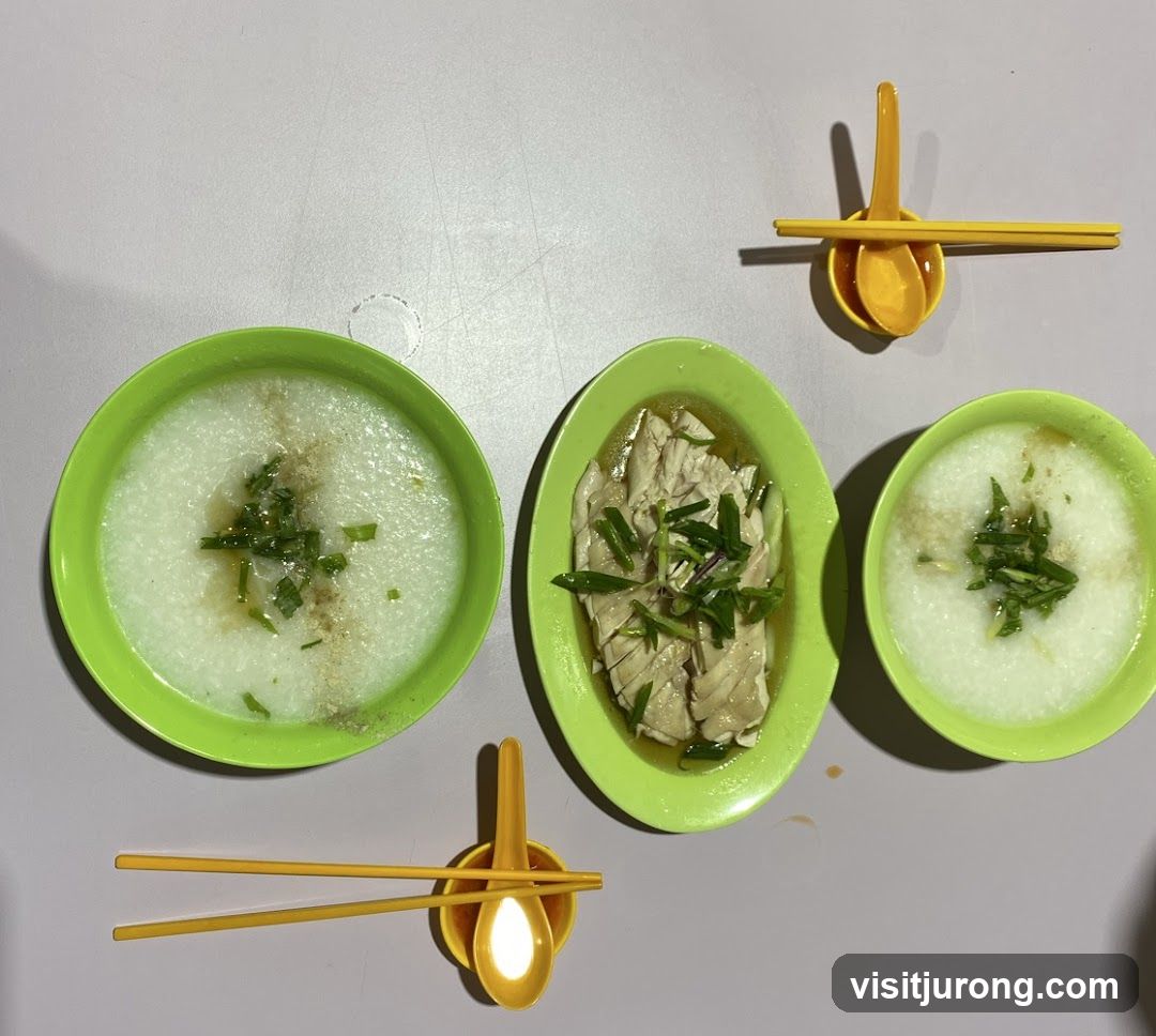 Congee and Chicken Dish