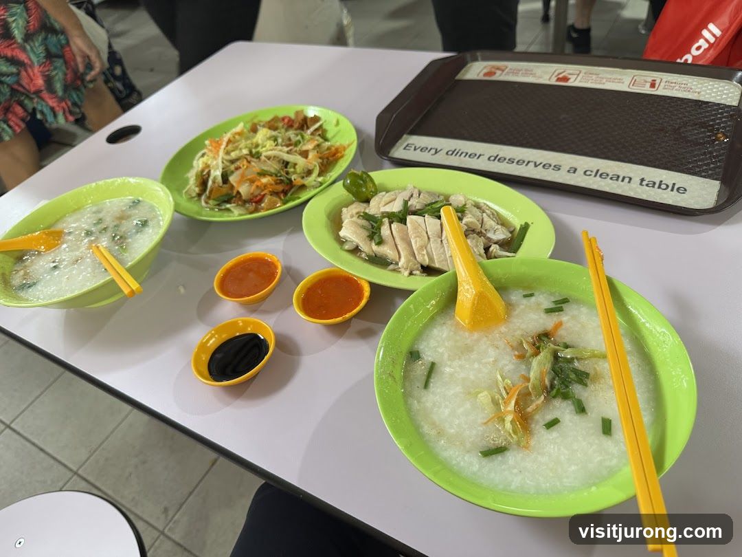 Congee and Chicken Dish