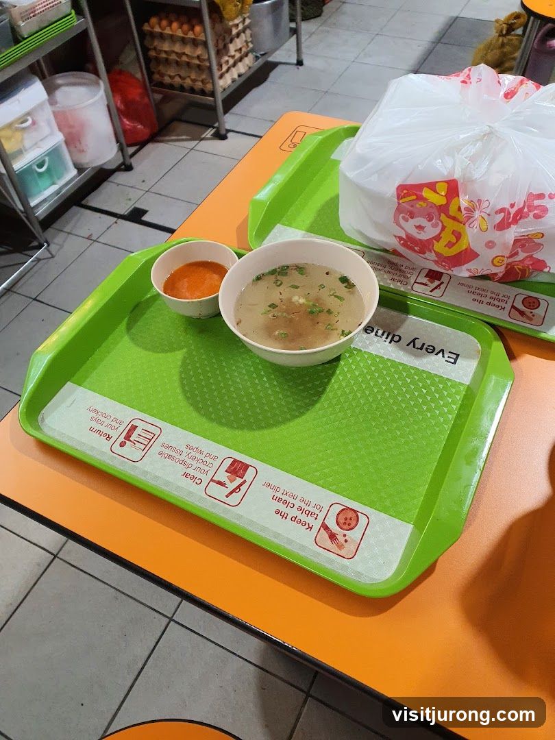 Food on a tray