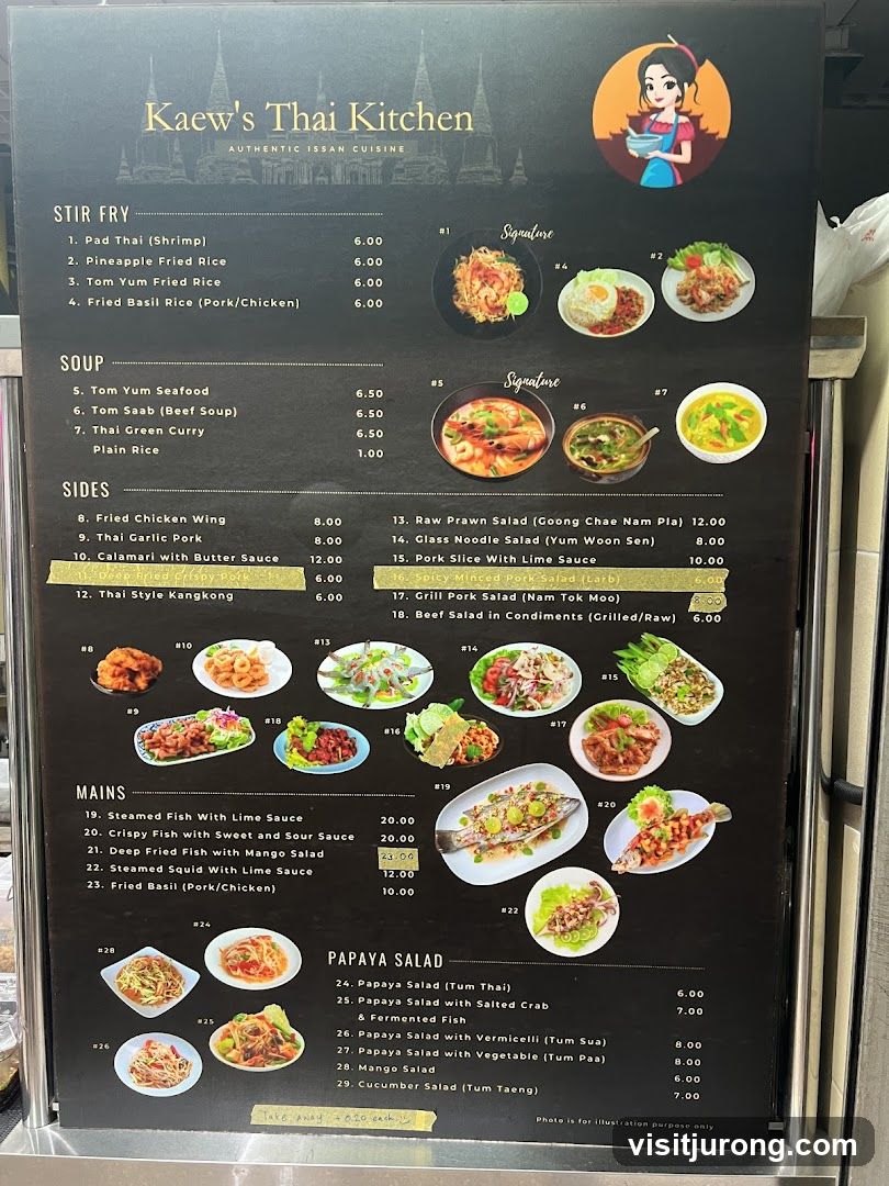 Kaew's Thai Kitchen Menu
