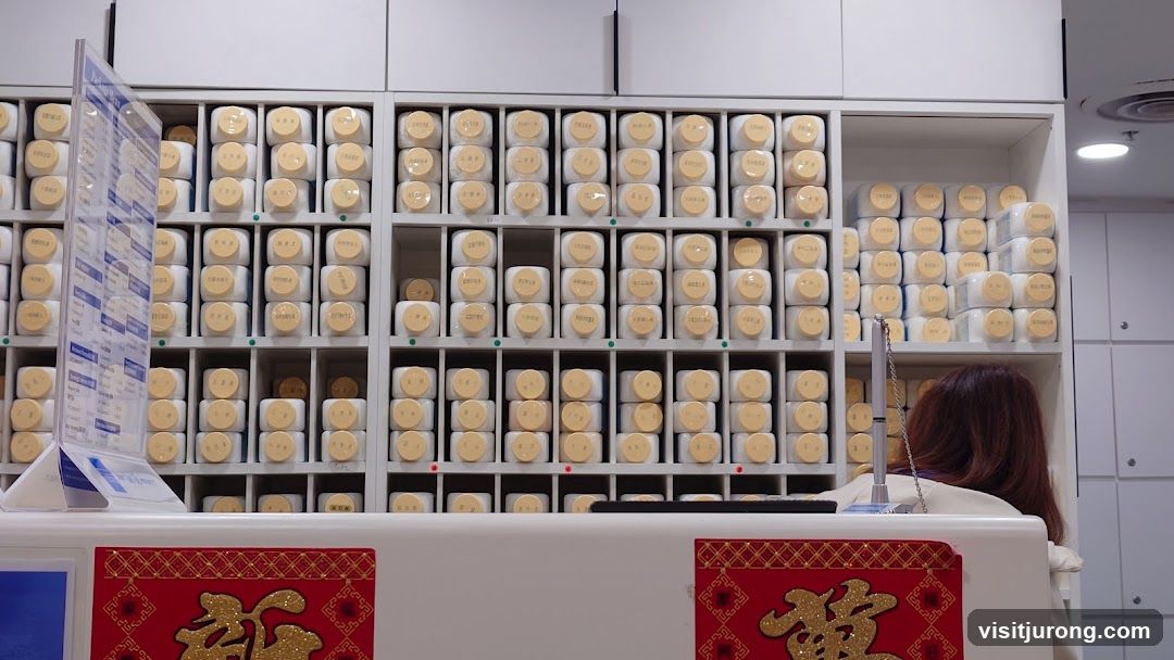 Counter with Shelves of Jars