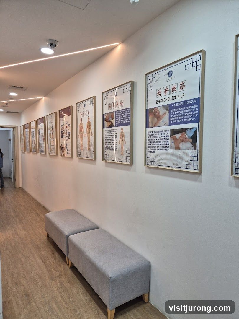 Hallway with Posters and Benches