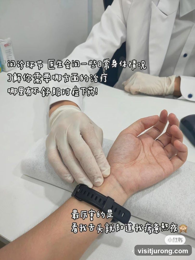 Doctor examining patient's wrist