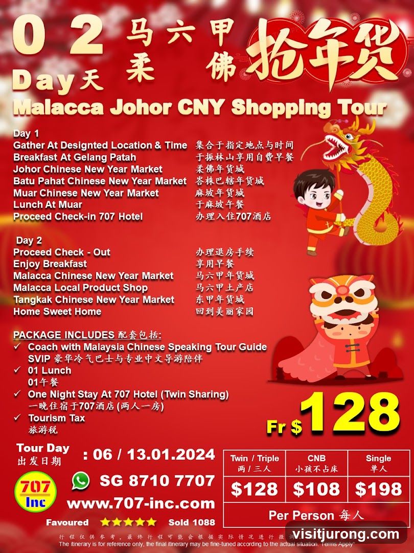 Malacca Johor CNY Shopping Tour