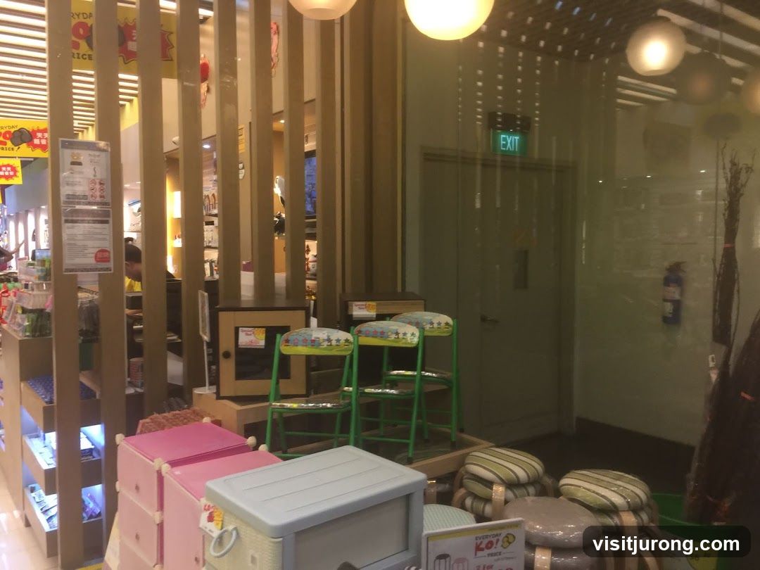 Store Interior with Chairs and Storage