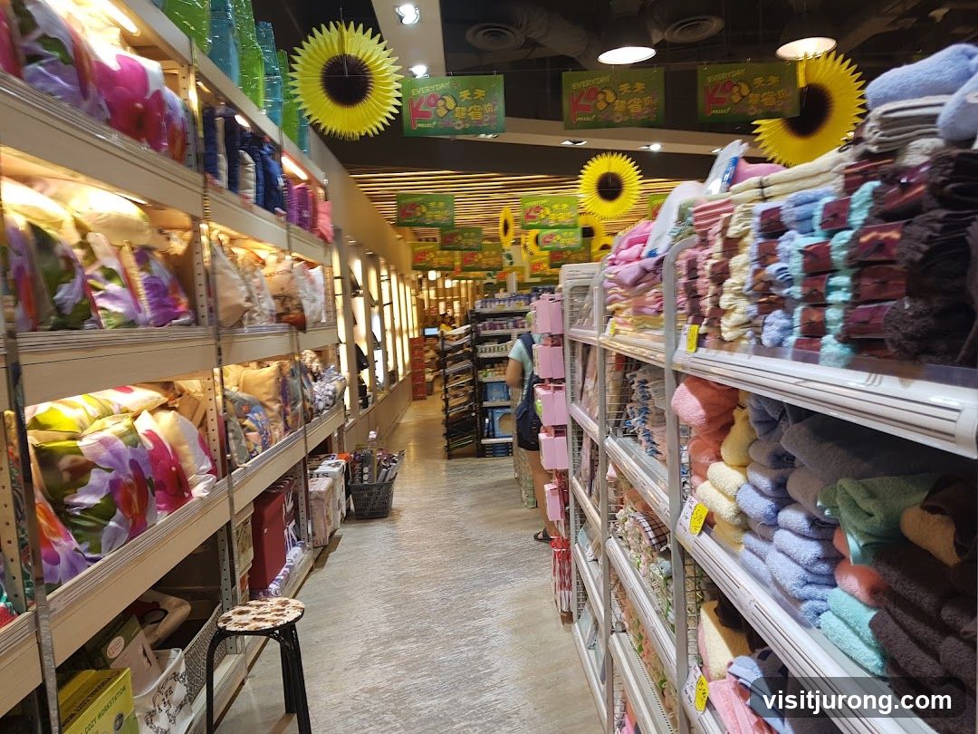 Store aisle with merchandise
