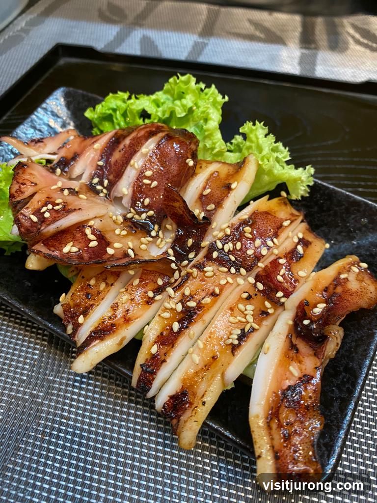 Grilled Squid with Sesame Seeds