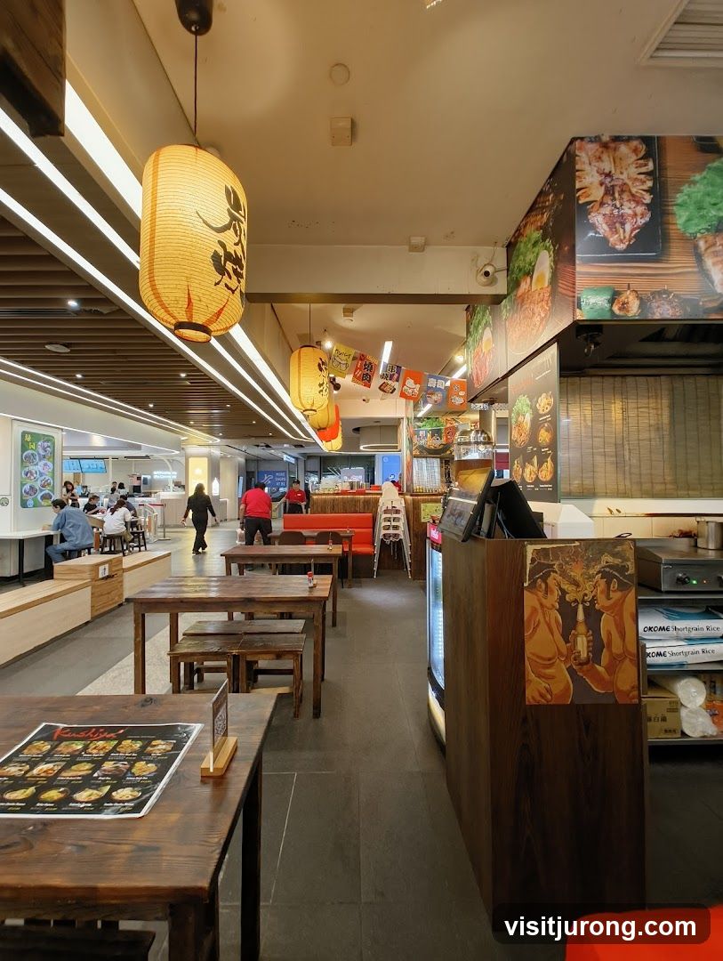 Restaurant Interior with Japanese Lanterns