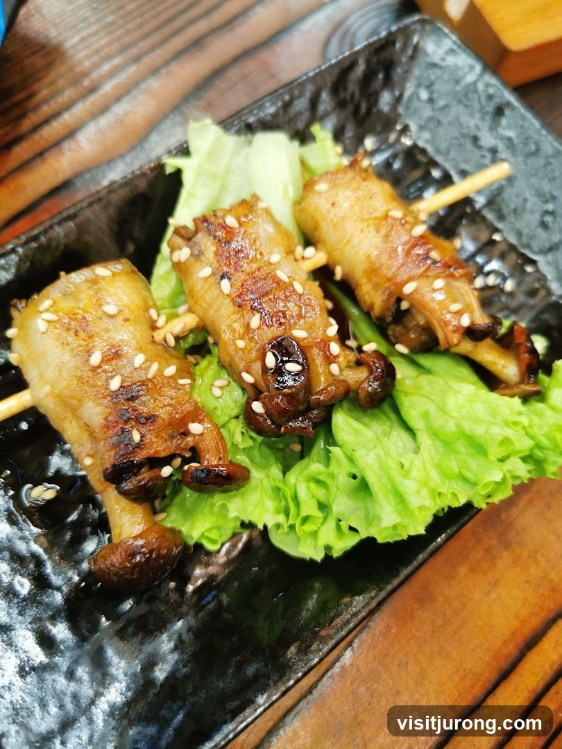 Mushroom and Meat Skewers