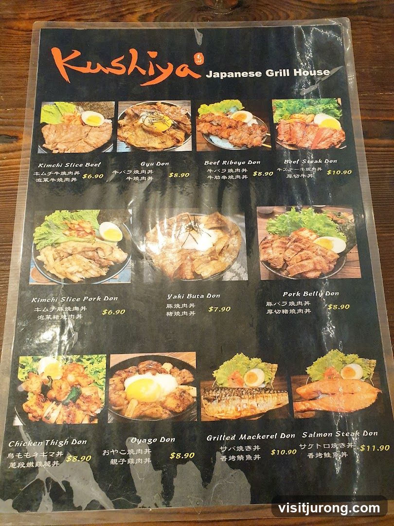 Kushiya Japanese Grill House Menu