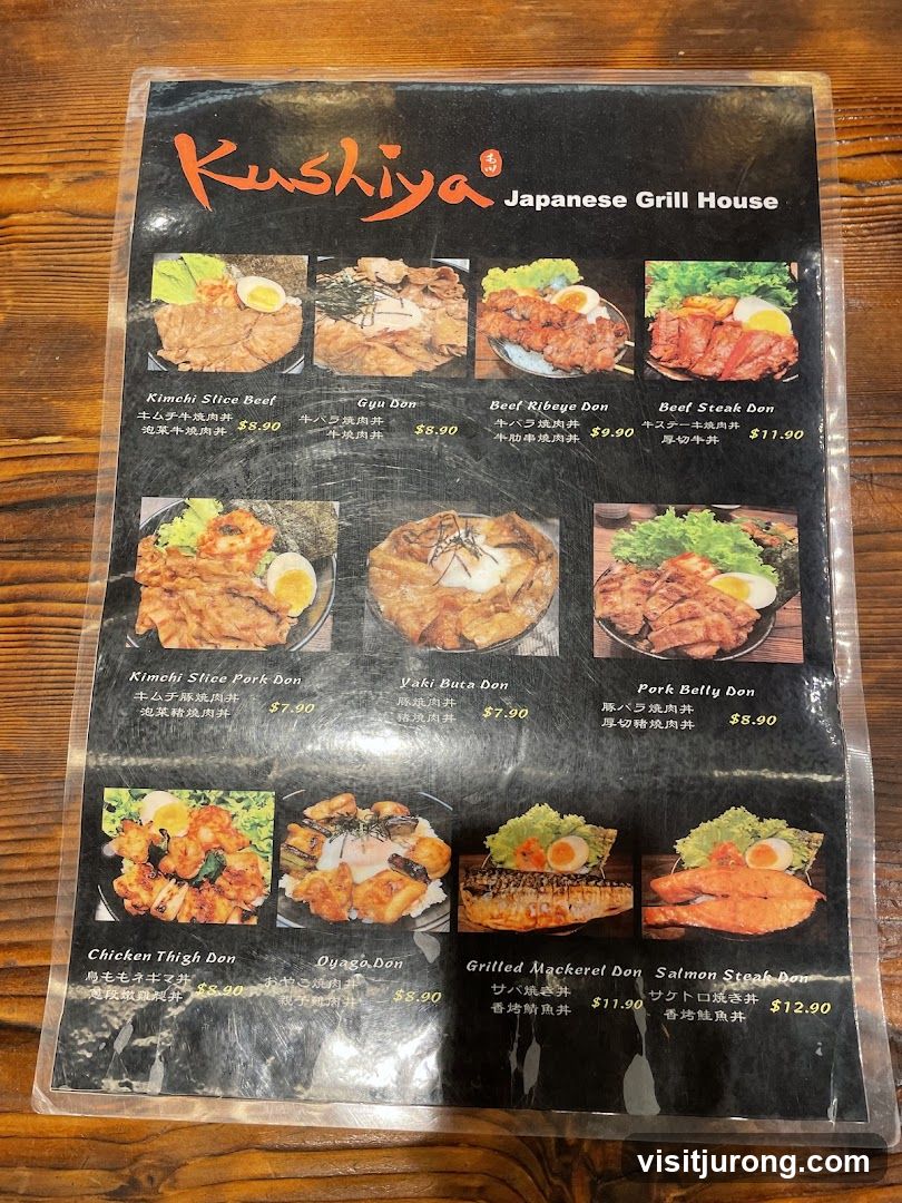 Kushiya Japanese Grill House Menu