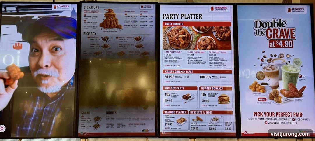 4 Fingers Crispy Chicken Menu