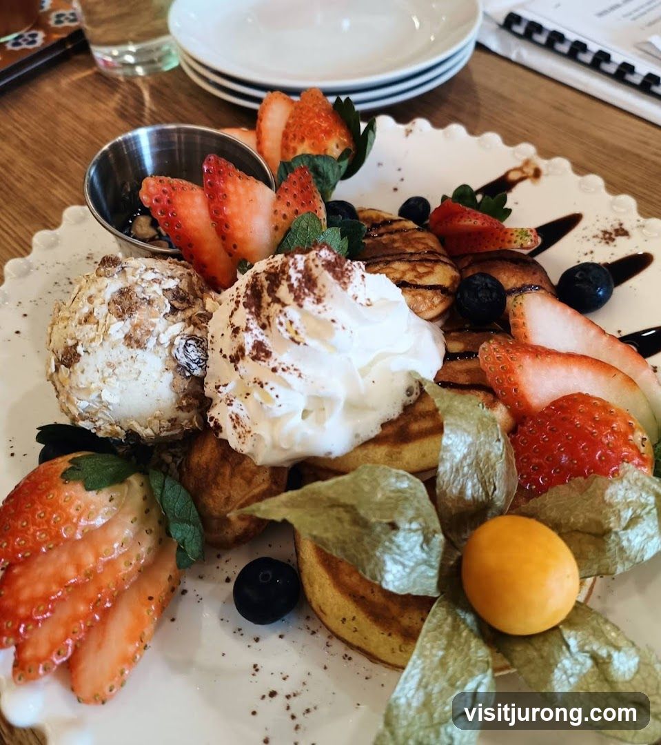 Dessert Platter with Pancakes and Fruit