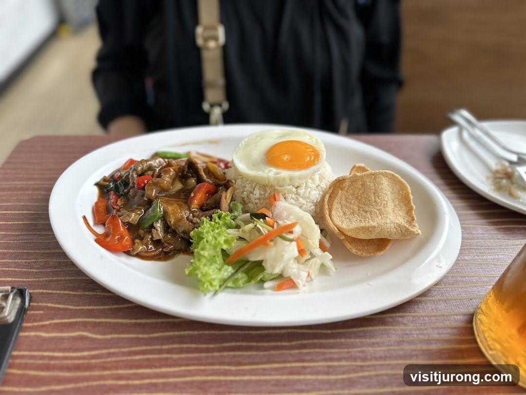 Beef Stir-fry with Rice and Egg