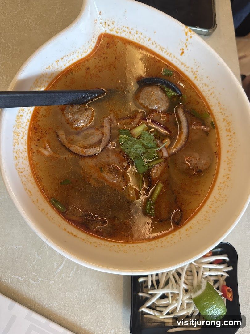 Tom Yum Soup with Meatballs