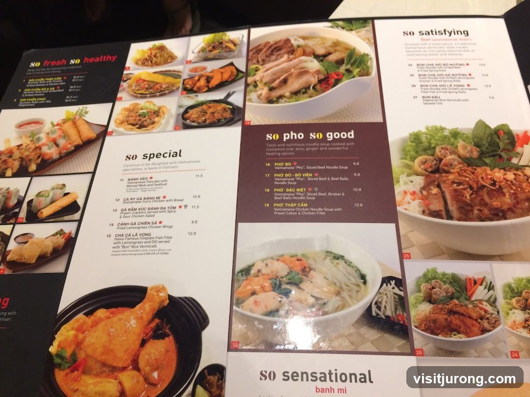 Vietnamese Specialties Menu