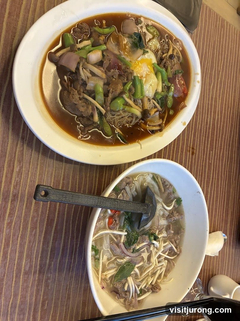 Two bowls of noodle soup