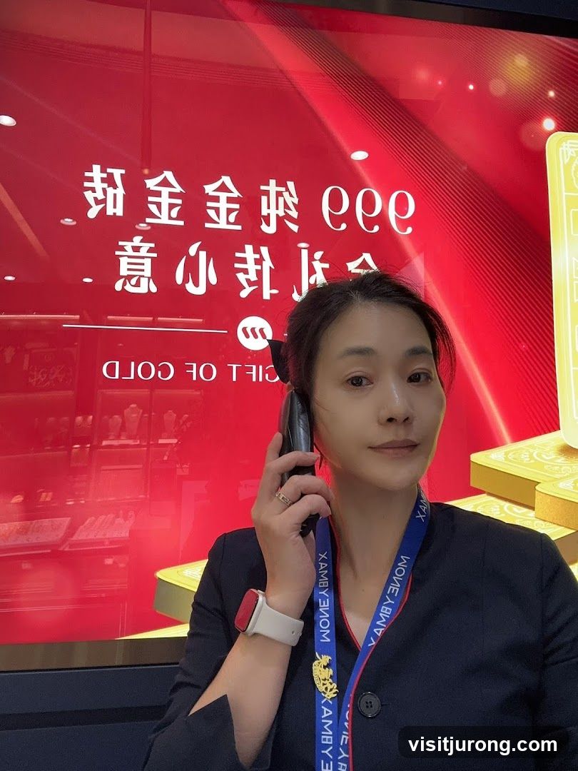 Woman on Phone in Jewelry Store