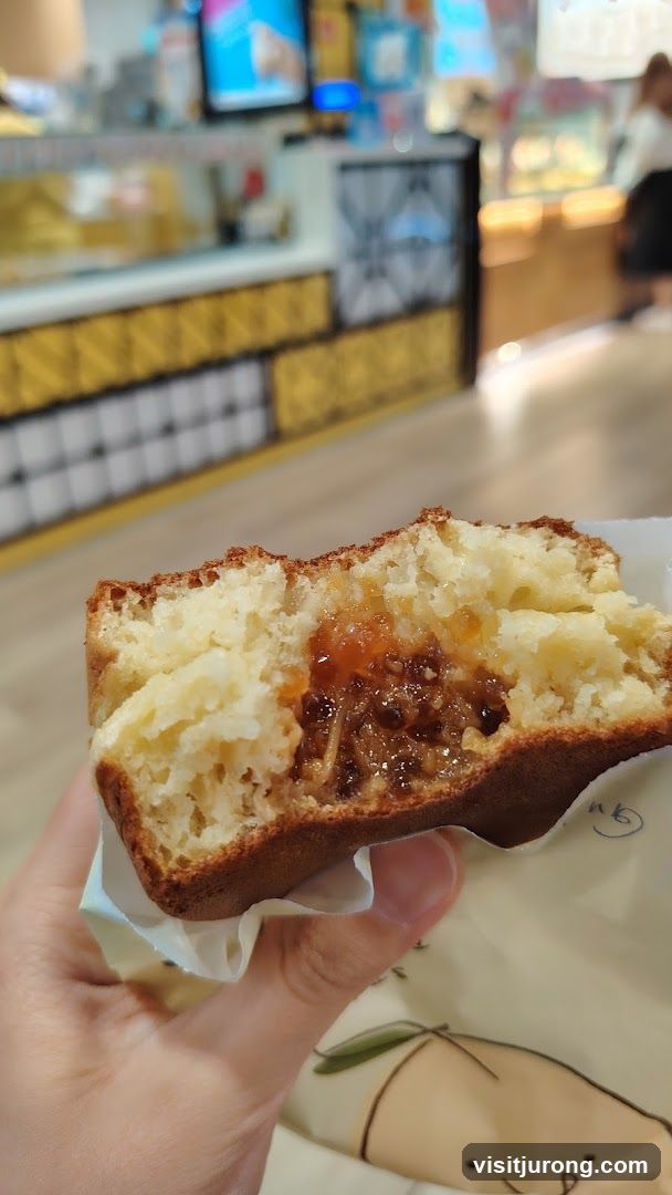 Close-up of a filled pastry