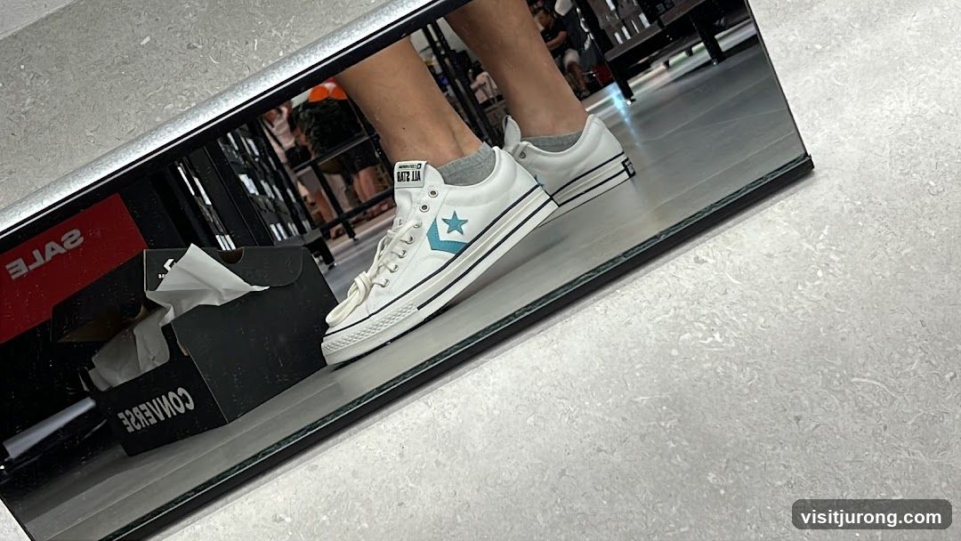 Converse Shoes Reflected in Mirror