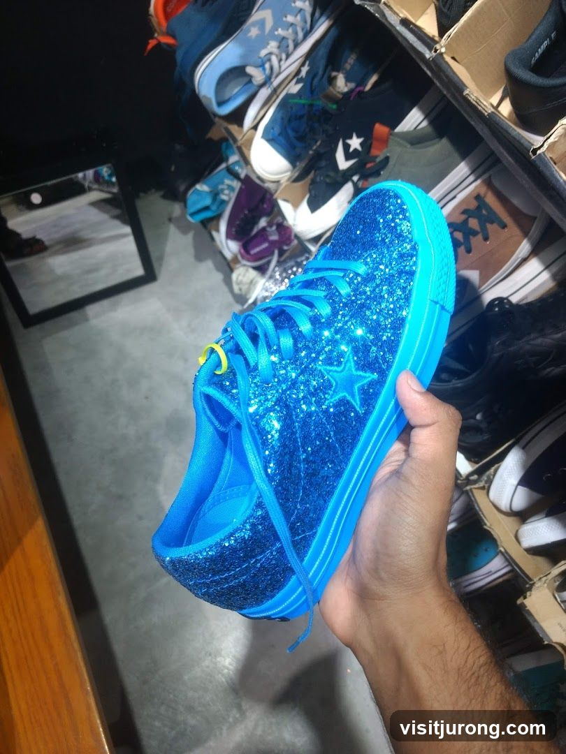 Sparkling Blue Converse Sneaker