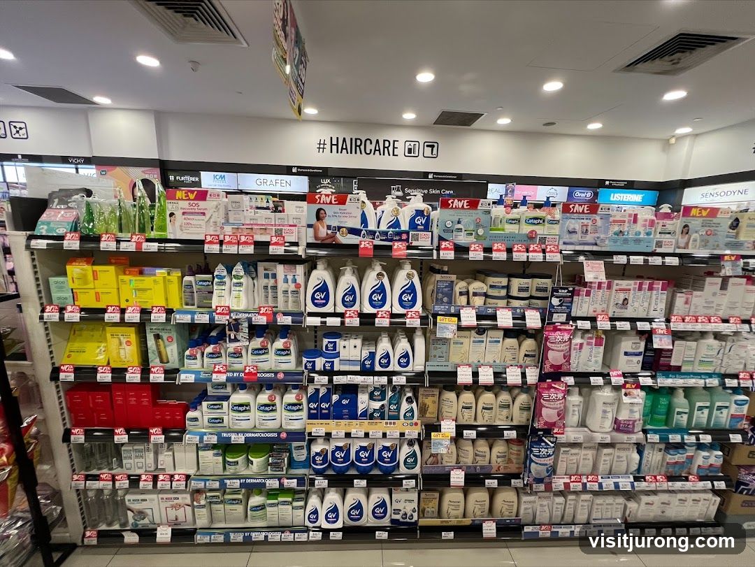 Skincare and Haircare Products Display