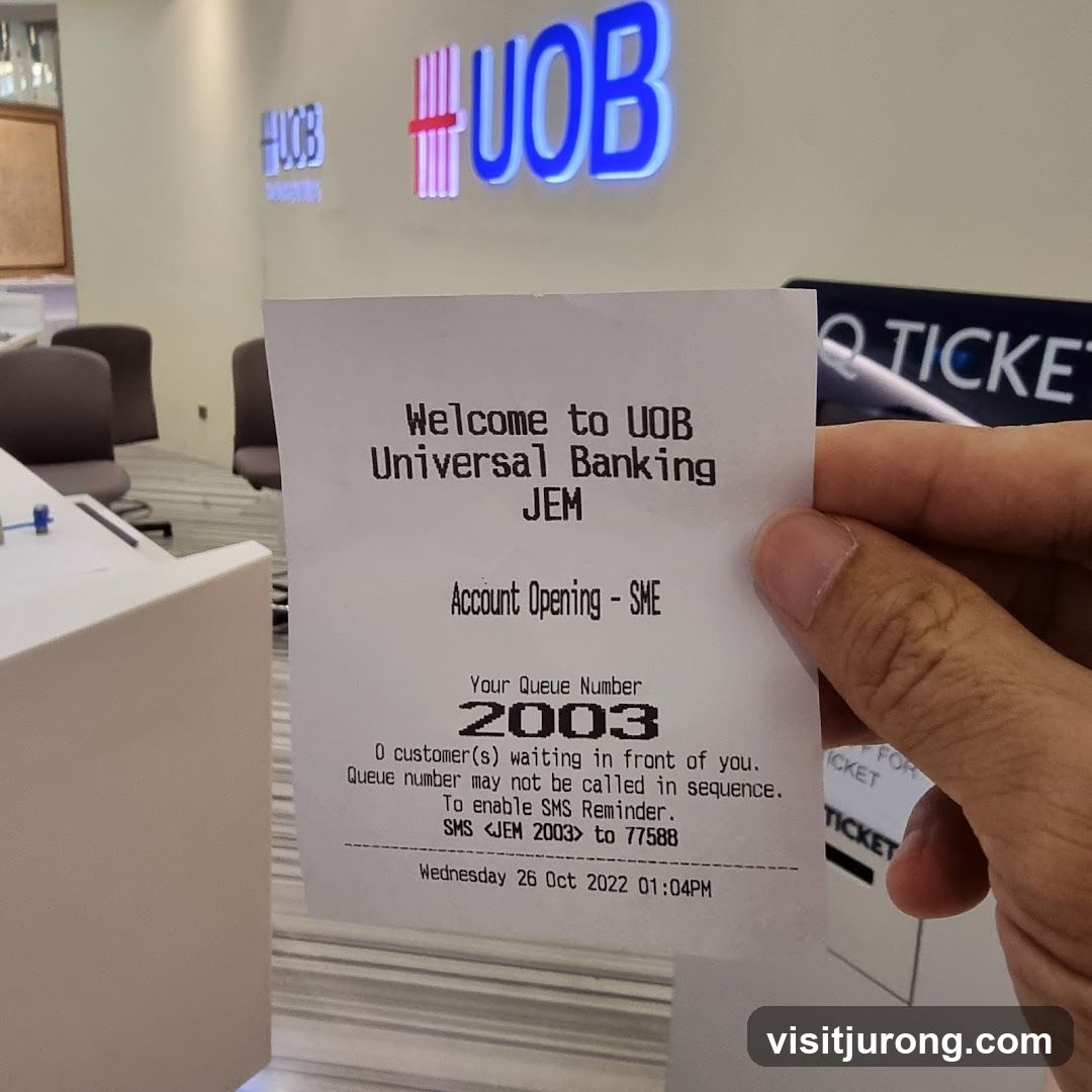 UOB Queue Ticket