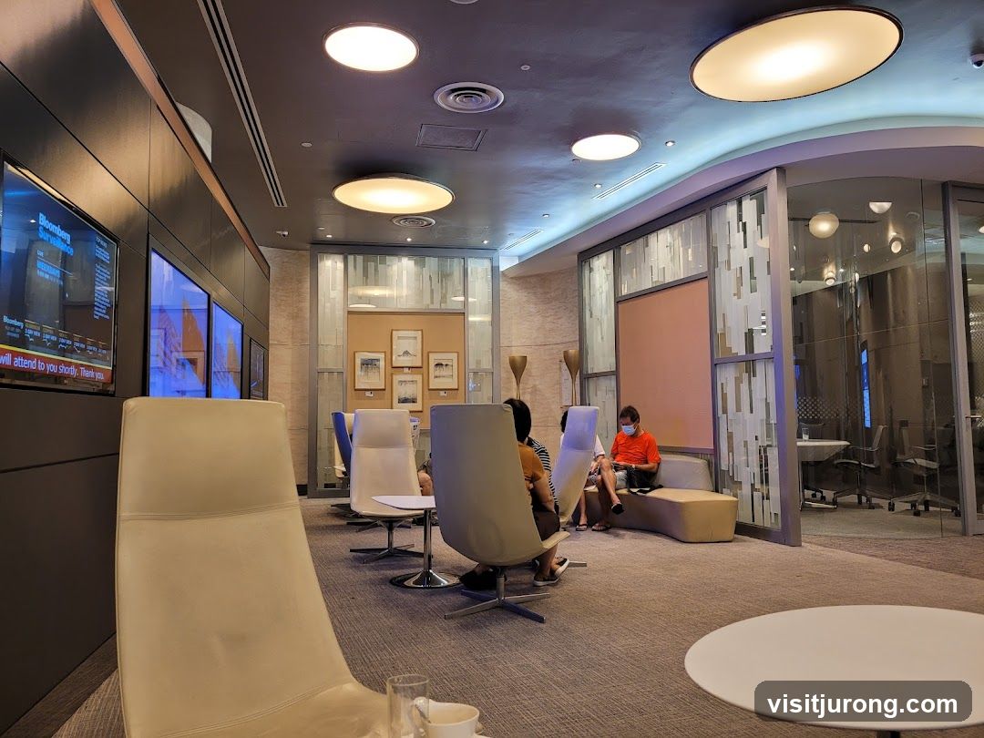 Modern Waiting Area with Screens
