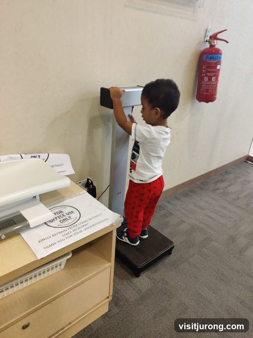 Child on a scale