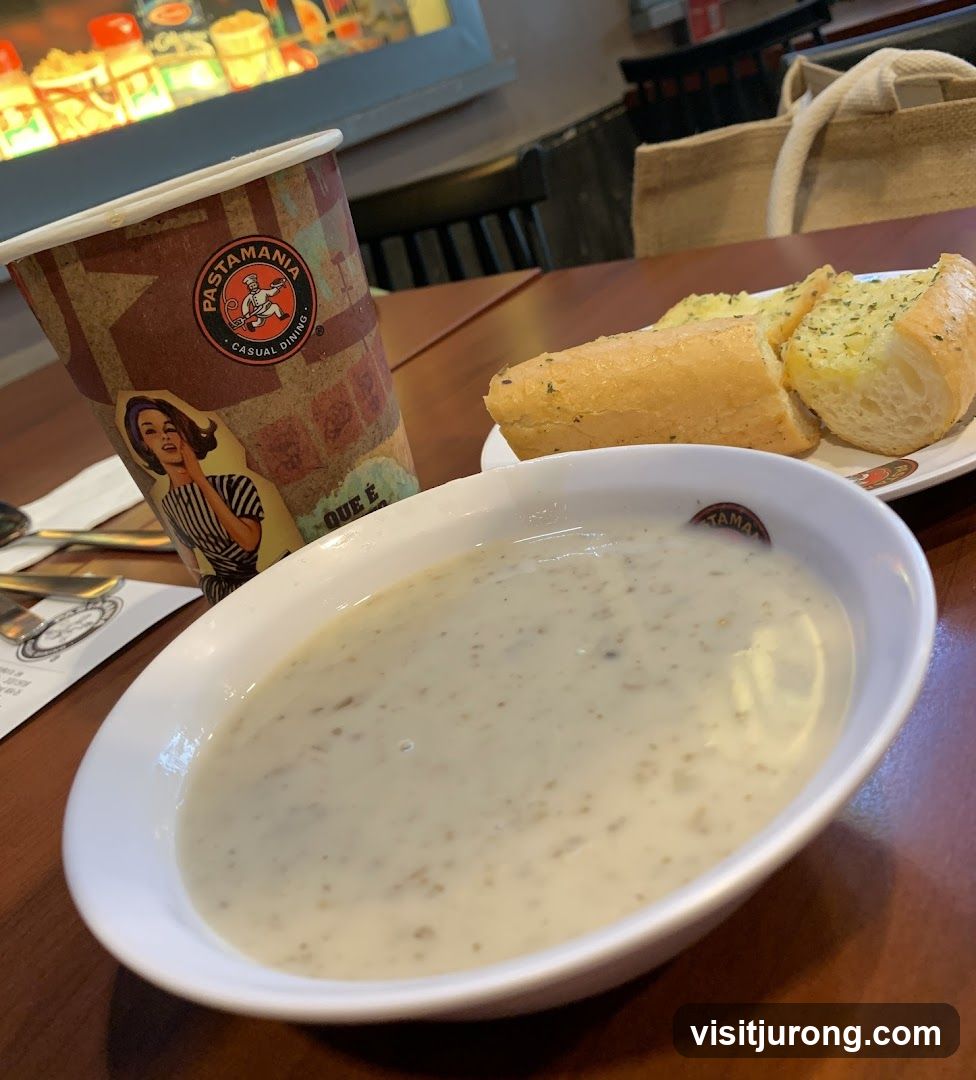 Soup and Garlic Bread
