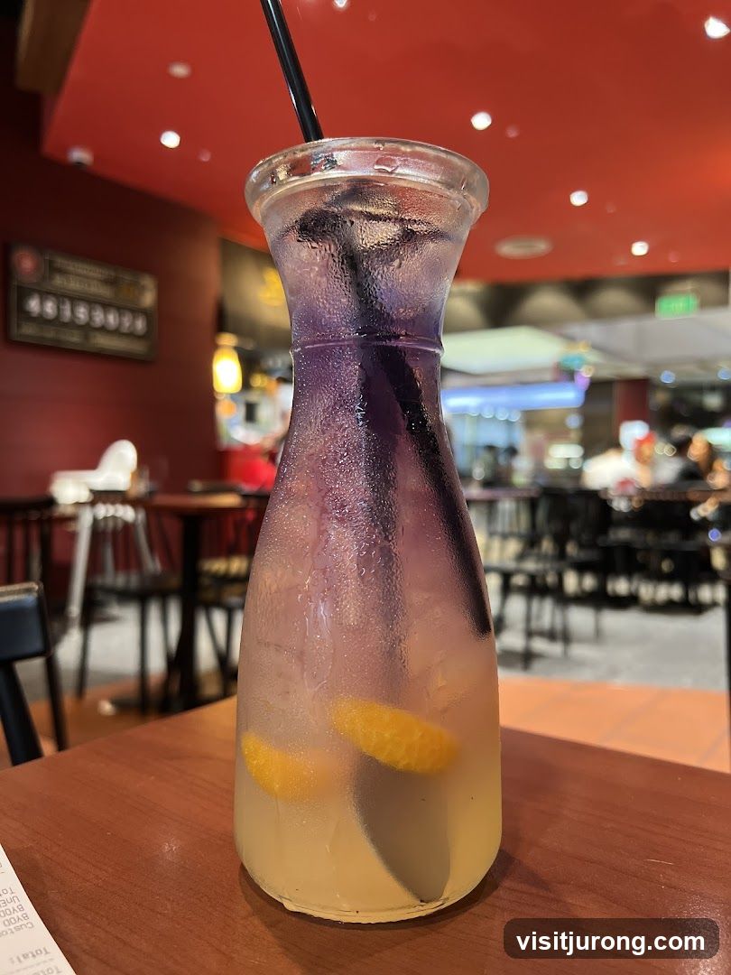 Purple Drink with Lemon Slices