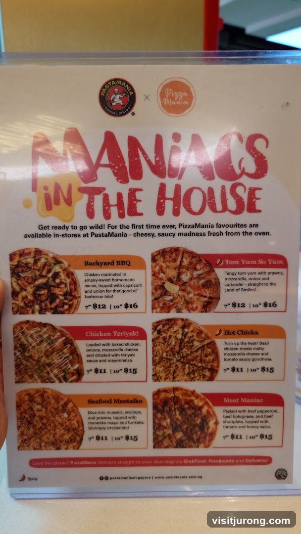 PizzaMania Maniacs in the House Menu