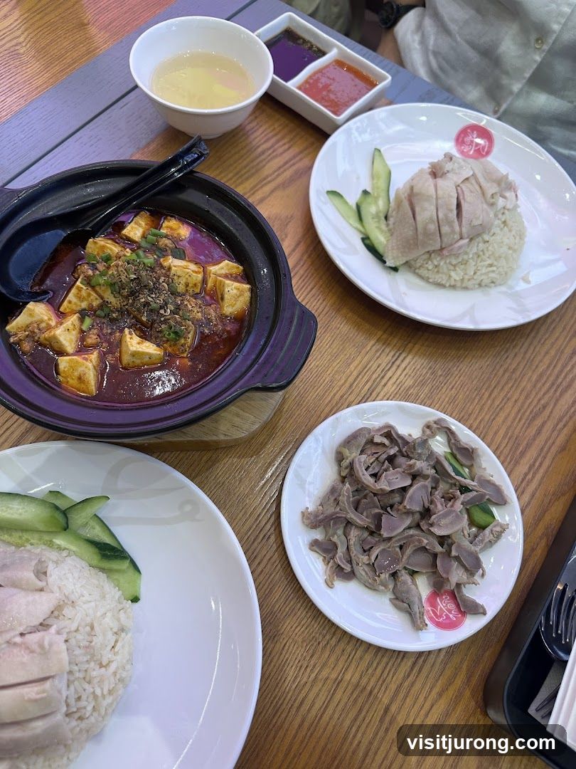 Hainanese Chicken Rice and Mapo Tofu