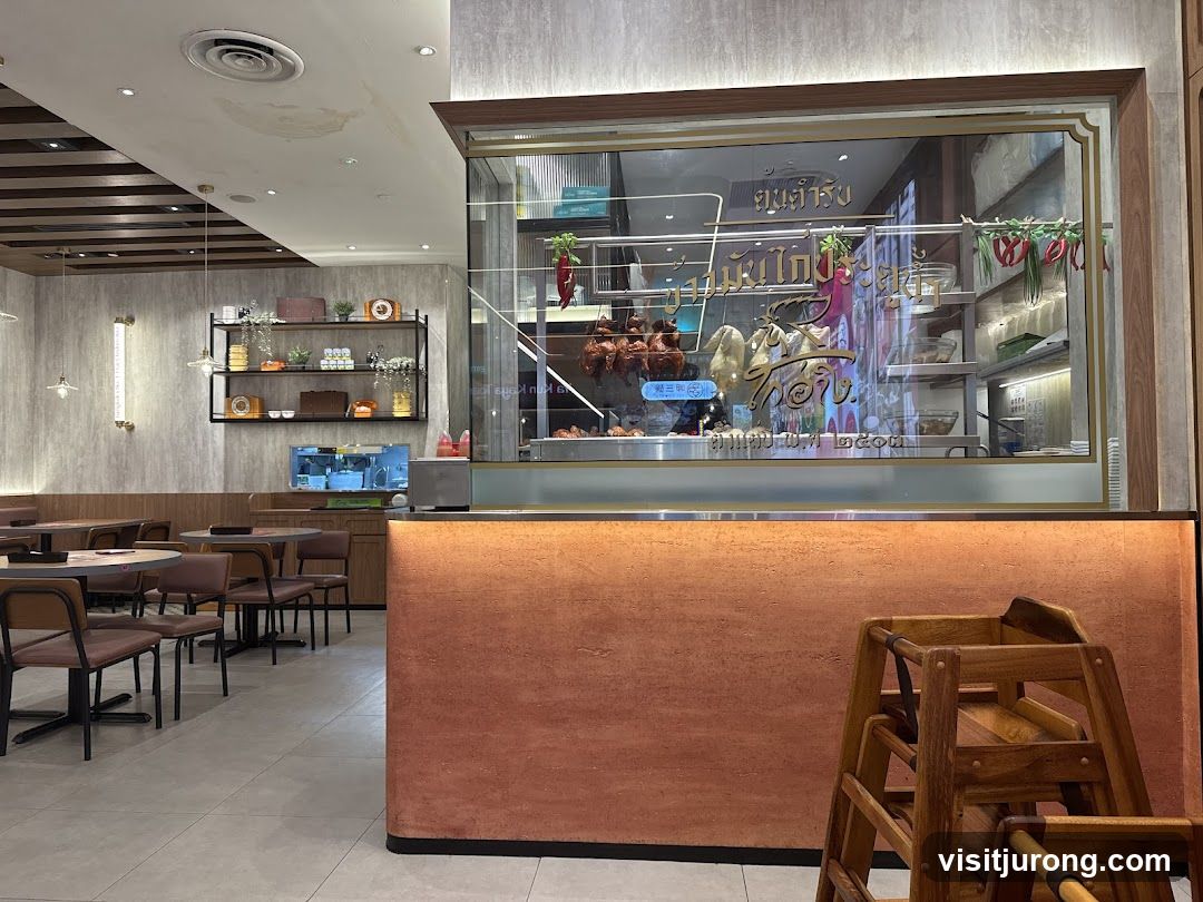 Restaurant Interior with Displayed Meats