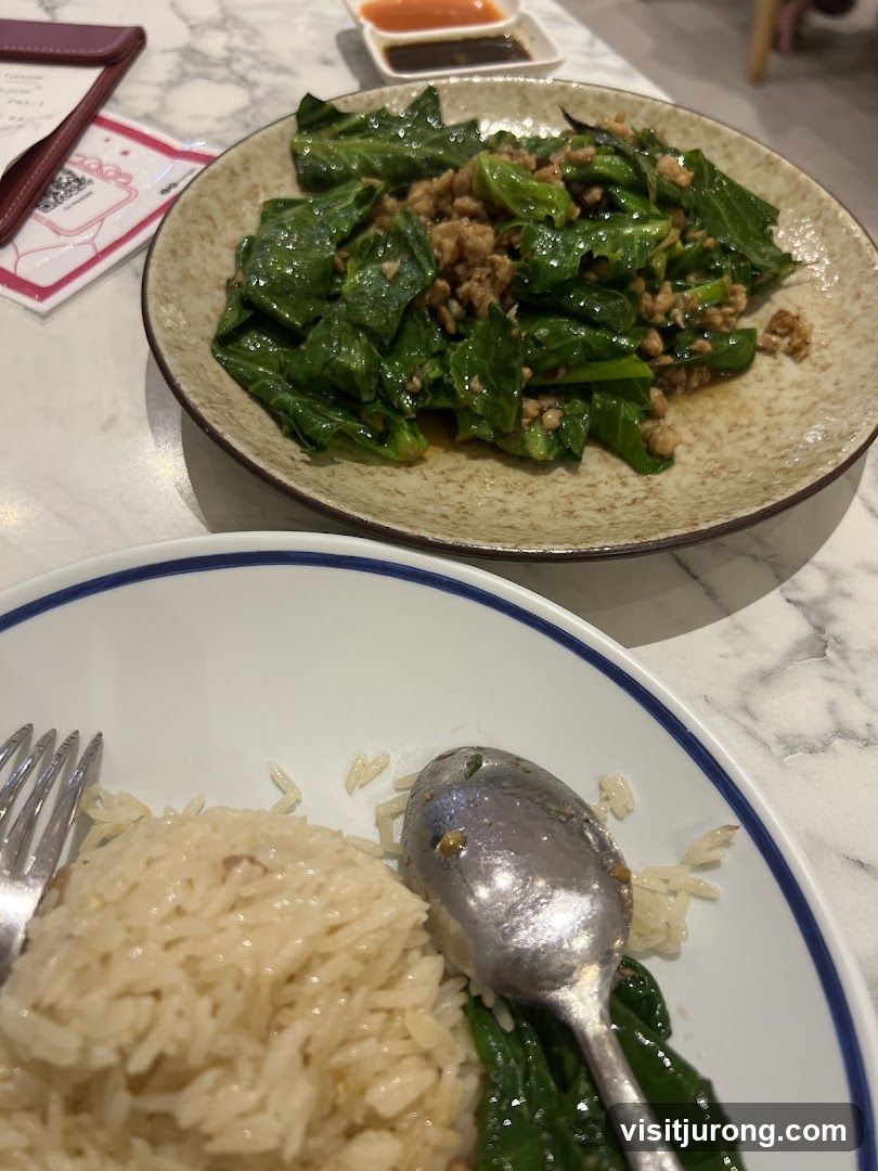 Stir-fried Greens and Rice