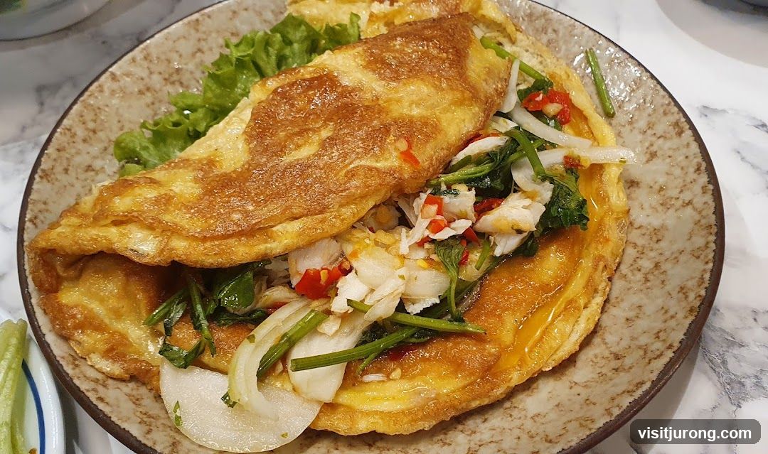Omelet with Crab and Vegetables