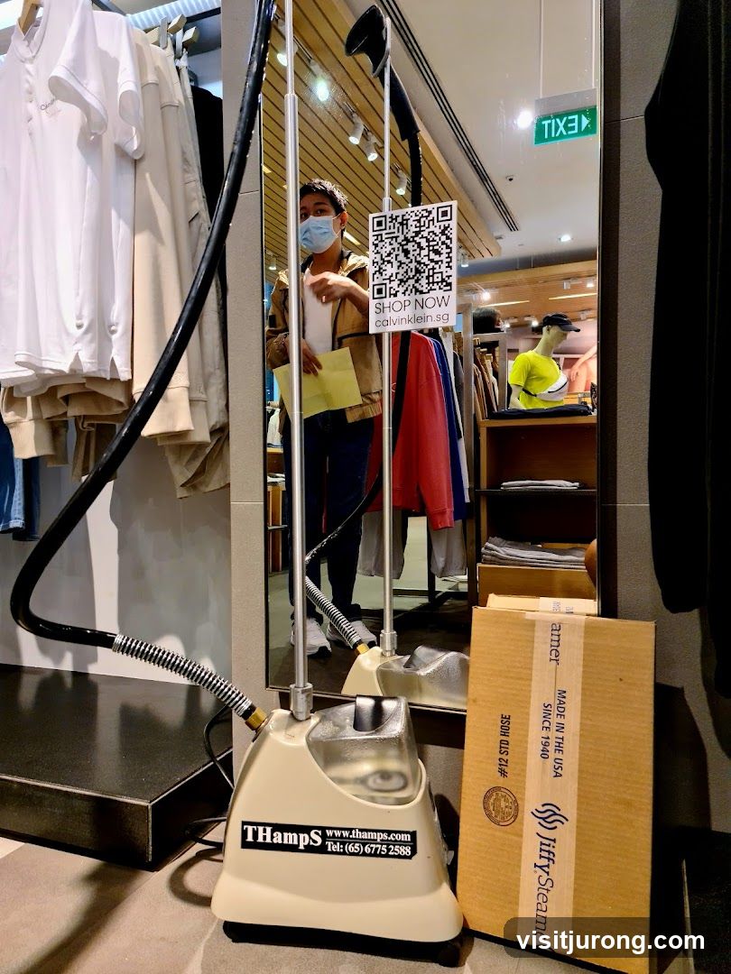 Clothing Store Interior with Steamer