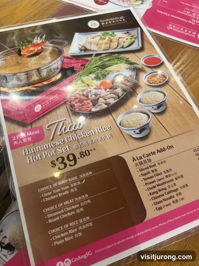 Hainanese Chicken Rice Hot Pot Set