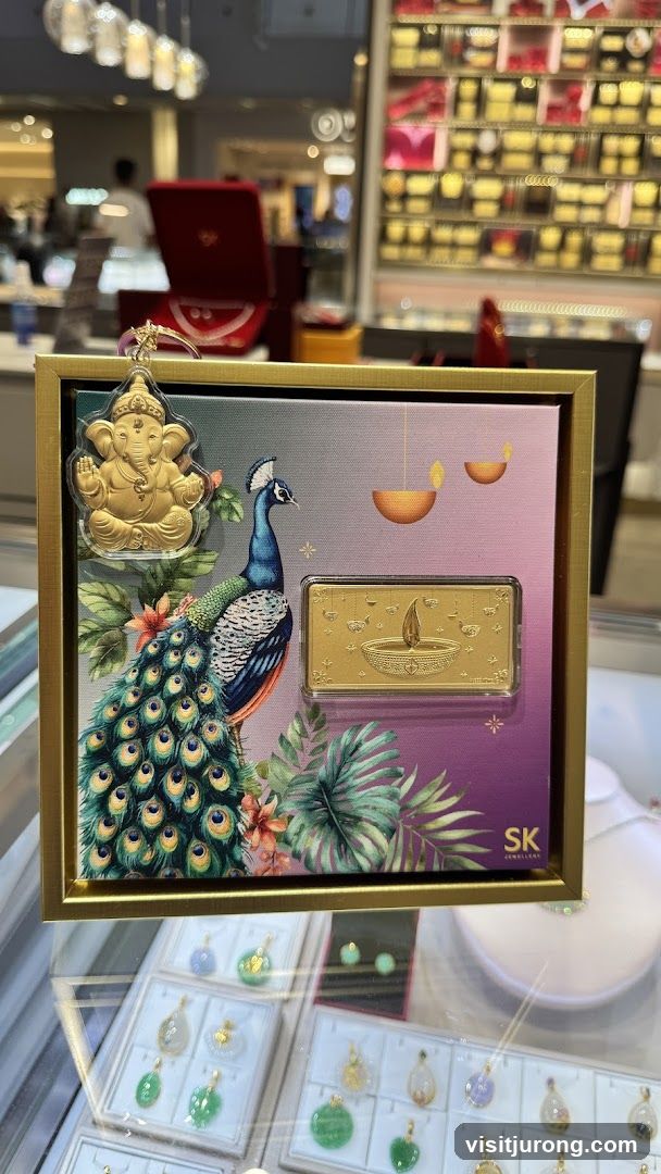 Diwali Themed Gold Bar Display
